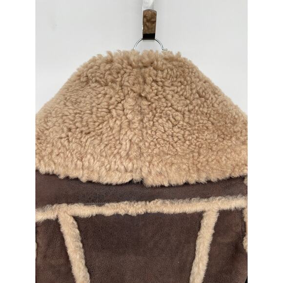 Burberry Prorsum FW 2010 Runway Brown Leather Shearling Aviator Jacket IT 38 - Picture 7 of 16